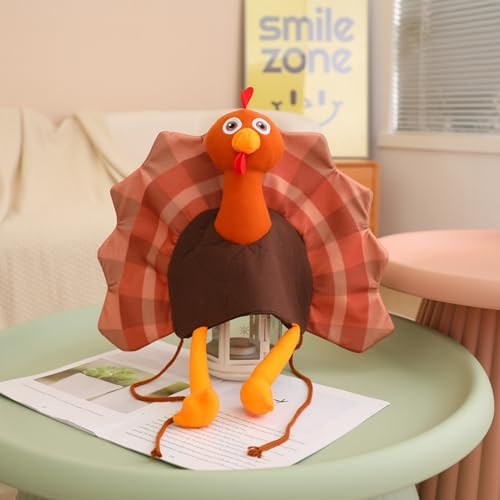 Turkey Headwear Plush Warm Hat for Adults
