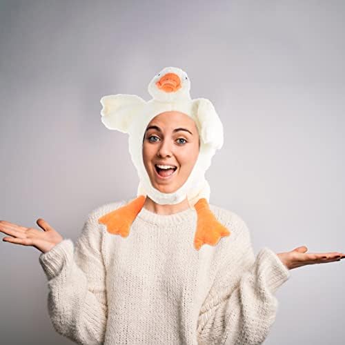 NUOBESTY White Goose Costume Hat for Parties and Events