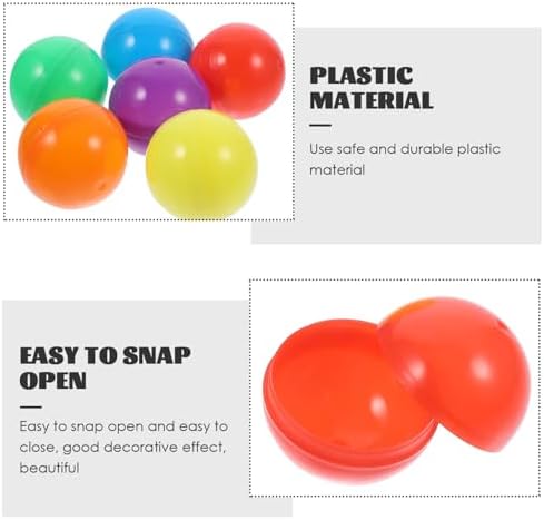 Ciieeo 50pcs Plastic Fillable Ornaments Ball Vending Machine Capsules