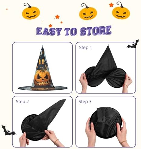 Witch Hats Halloween Costume Party Headwear for Adults and Kids