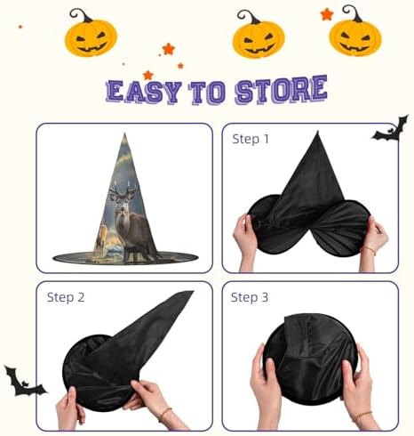 Witch Hats Halloween Costume Cone Wizard Hat for Adults and Kids 1