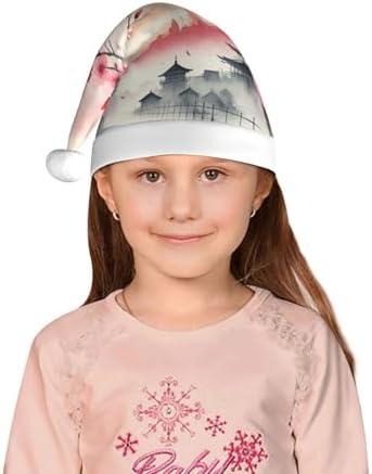 Augenstern Christmas Hat with Sakura Blossoms and Pagodas Design