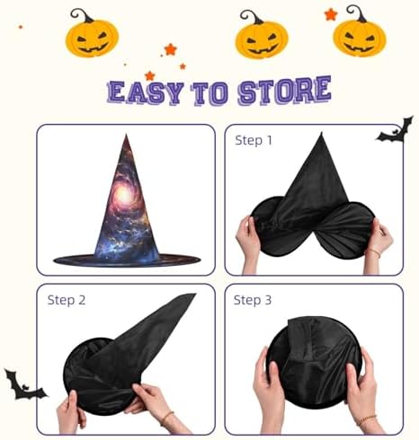 Cosmic Storm Witch Hat Halloween Costume for Adults