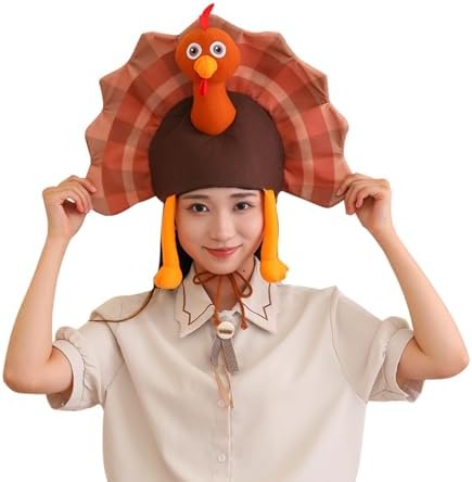 Turkey Headwear Plush Warm Hat for Adults