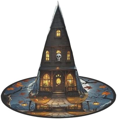 Witch Hats Halloween Cone Wizard Skull Costume Hat