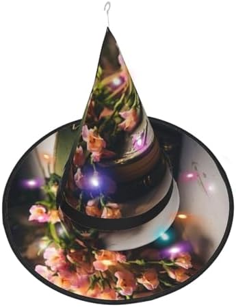 Witch Hats with LED Light Halloween Cone Costume Hat