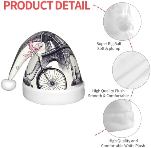 Augenstern Christmas Hat with Paris-Eiffel Tower and Bike Design
