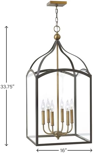 Hinkley Clarendon 6 Light Open Frame Bronze Lantern