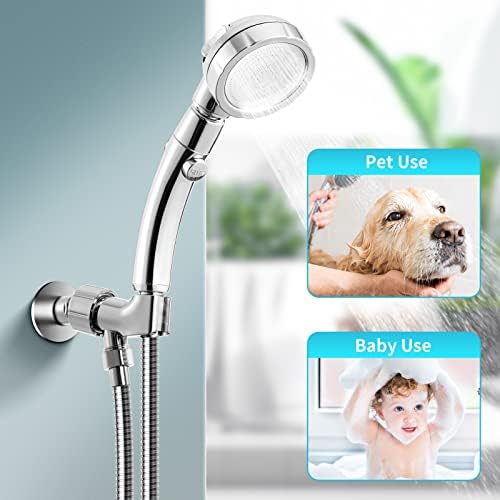 Marbrasse High Pressure Handheld Shower Head with Hose and Holder
