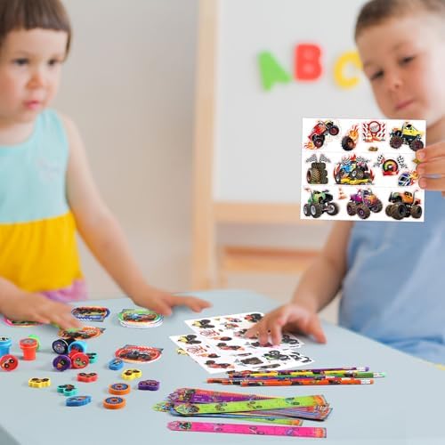 Cholemy Monster Truck Party Favors 144 pcs Set