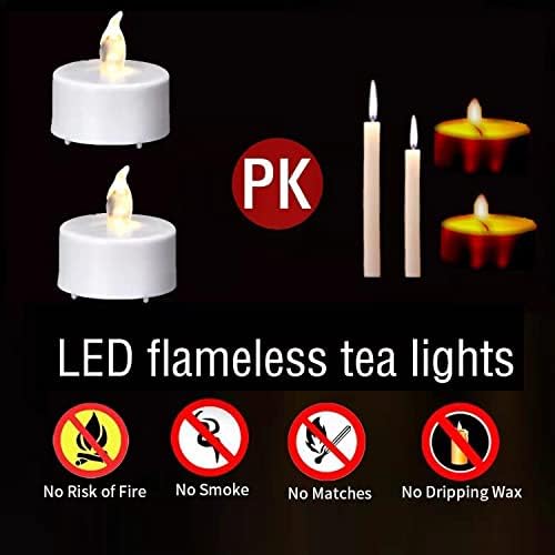 Paichi Flameless LED Tea Lights 24 Pack Warm White