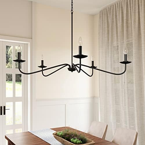 Ellie 5 Light Black Farmhouse Chandelier