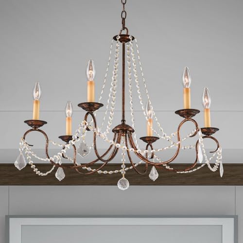 Livex Lighting 6516-71 6 Light Chandelier with Venetian Golden Bronze Finish