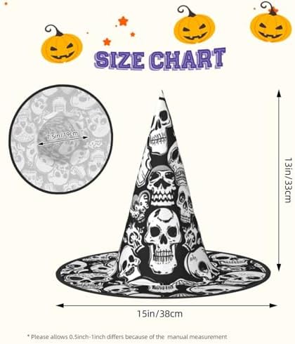 Witch Hats Halloween Cone Wizard Hat Costume Cosplay Adult
