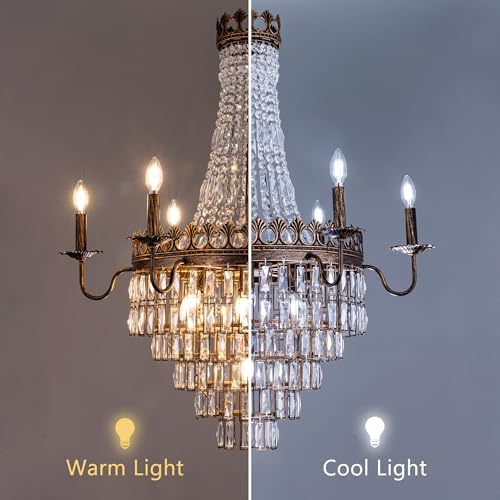 Wellmet French Empire Crystal Chandelier 13 Light Bronze 33W