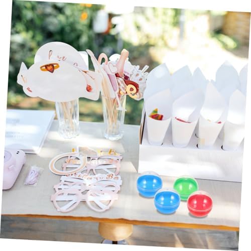 100pcs Round Gumballs Vending Machine Easter Eggs Storage Case for Parties