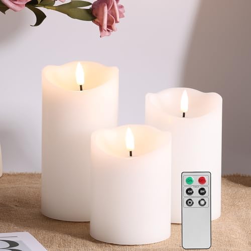 Eywamage Flameless Candles with Remote Control 3 4 5 6