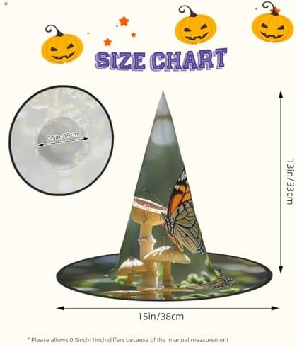 Witch Hats Halloween Costume Wizard Butterfly Mushroom Hats