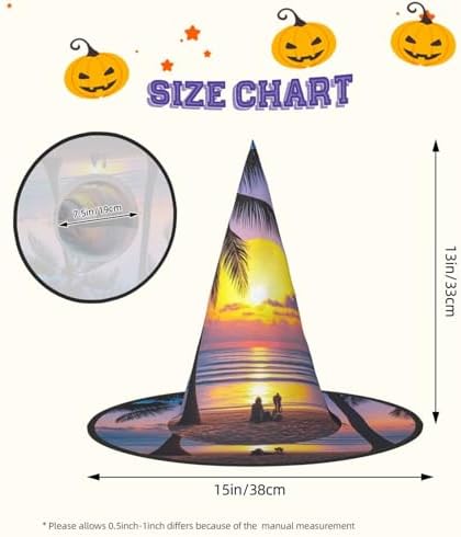 Witch Hats Halloween Cone Wizard Hat Tropical Beach