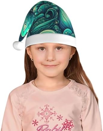 Augenstern Christmas Hat Teal Mermaid Scales Unisex Santa Hat
