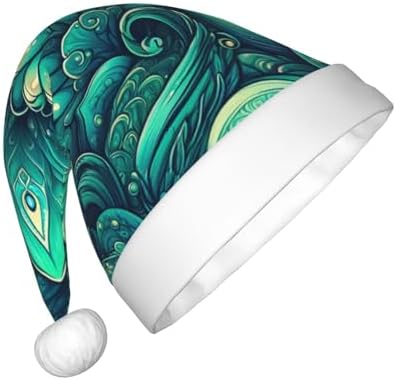 Augenstern Christmas Hat Teal Mermaid Scales Unisex Santa Hat