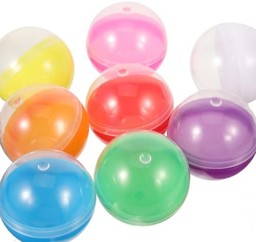 Ibasenice 50pcs Fillable Ball Bauble Sphere for Vending Machine