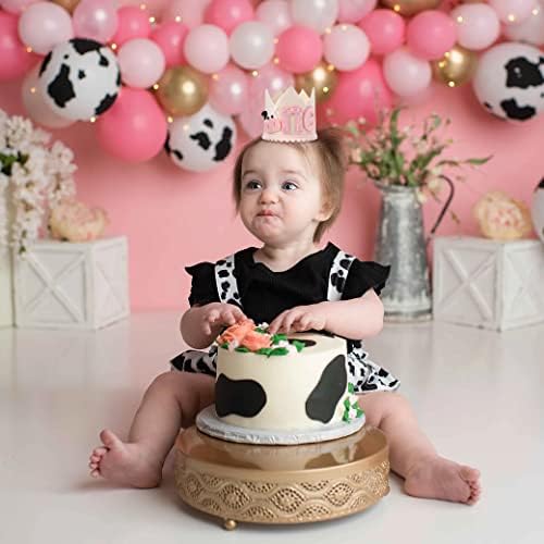 Cowgirl 1st Birthday Crown for Girls - Pink
