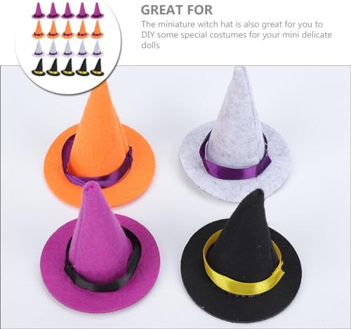 LUOZZY 20Pcs Mini Witch Hats Halloween Decorations