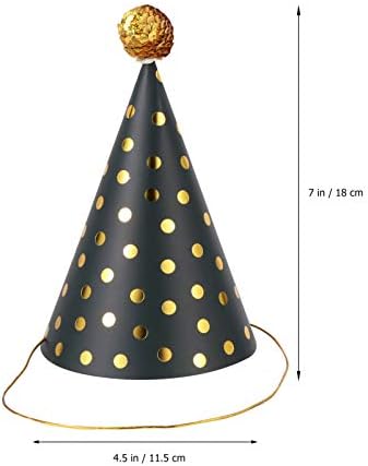 NUOBESTY 12pcs Paper Cone Hats Kids Birthday Party Decor