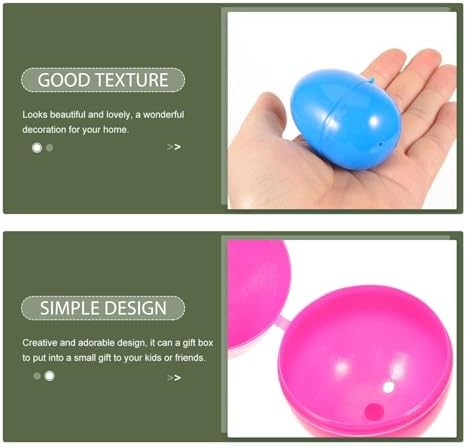 IMIKEYA 50pcs Fillable Plastic Easter Eggs for Party Decorations