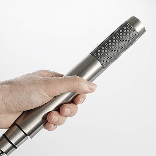 Brushed Round Handheld Shower Head with Hose