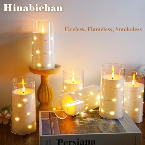 Hinabichan Flameless Candles with Remote Timer 6pcs