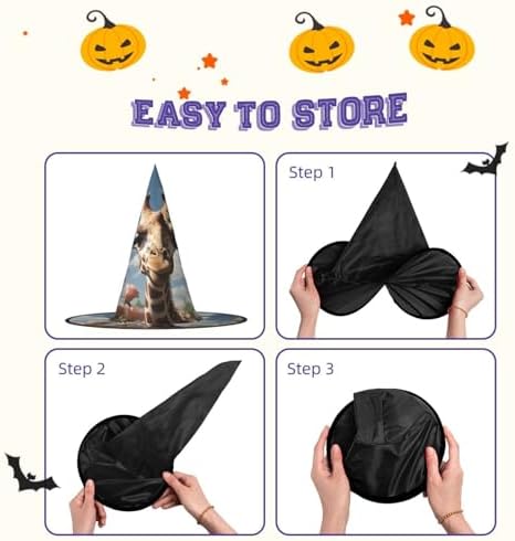 Witch Hats Halloween Cone Wizard Hat Costume for Adults and Kids 1