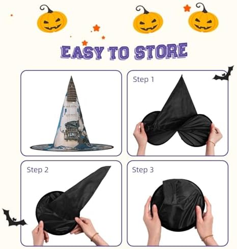 Cool Electric Guitar Witch Halloween Hat Costume