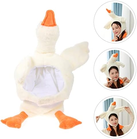 NUOBESTY White Goose Costume Hat for Parties and Events
