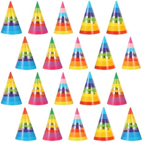 LOGOFUN 36 Pcs Birthday Cone Hats for Kids