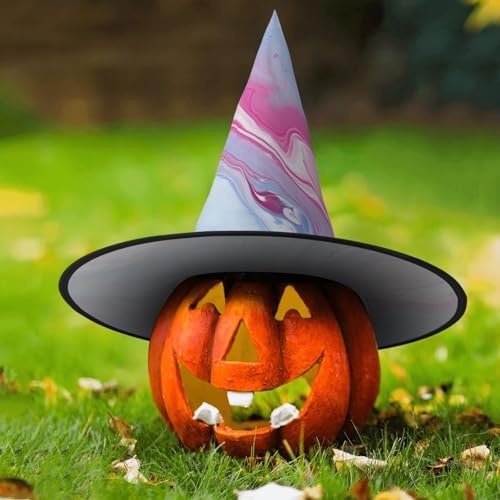 Blue Marble Witch Halloween Cone Hat Costume