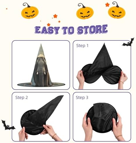 Witch Hats Halloween Cone Wizard Elephant Bridge Costume Hat