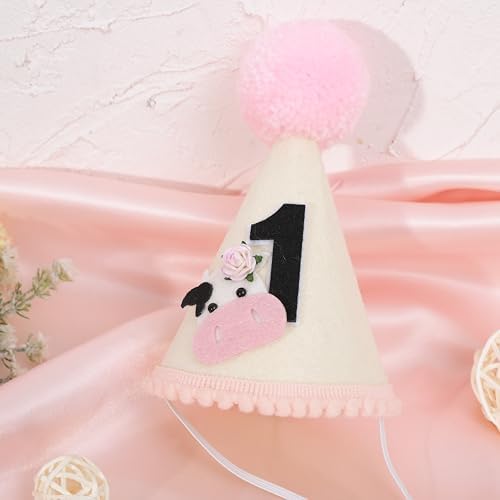 BASCT Cow 1st Birthday Hat for Girls