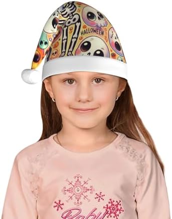 Augenstern Christmas Hat for Kids Unisex Skeleton Halloween Santa Hat