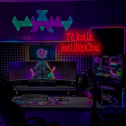 Id Rot in Hell with You Neon Wedding Sign