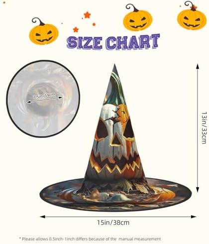 Witch Hats Halloween Cone Wizard Hat Pumpkin Head Pattern