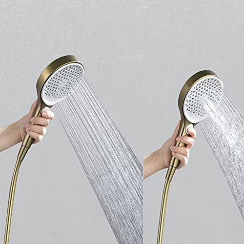 High Pressure Handheld Showerhead with 3 Functions Brushed Gold
