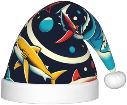 Augenstern Colorful Sharks Christmas Hat Unisex Santa Hat