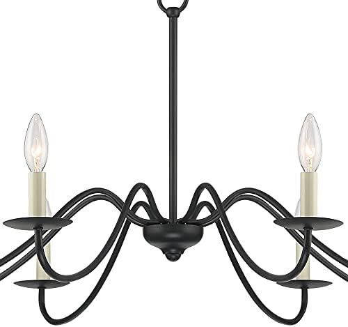 Franklin Iron Works Black Hanging Chandelier 42 Wide 8-Light