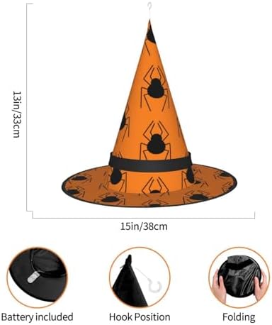 Witch Hat with LED Light Halloween Costume Headwear