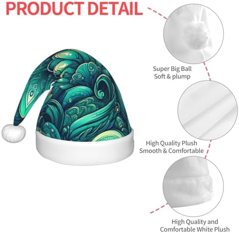 Augenstern Christmas Hat Teal Mermaid Scales Unisex Santa Hat
