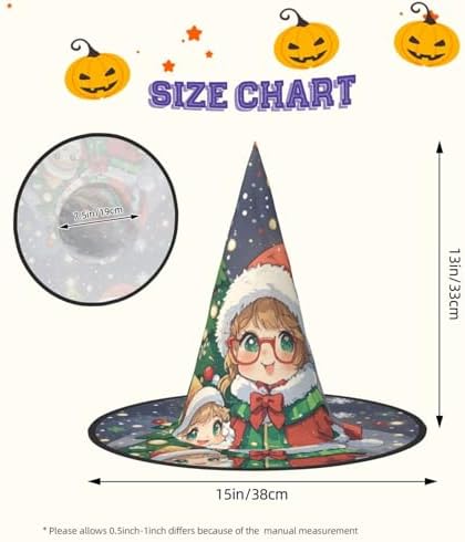 Witch Hats Halloween Costume Cone Wizard Hat for Kids and Adults