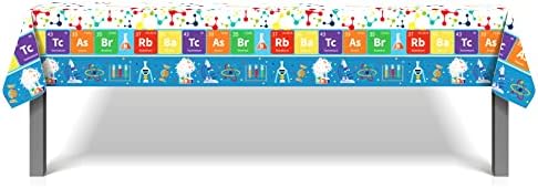 2 Pack Science Party Tablecloth with Lab Decorations