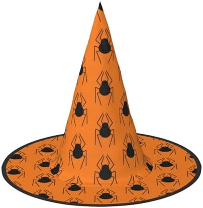 Witch Hats Halloween Cone Wizard Hat Black Spider Pattern Costume